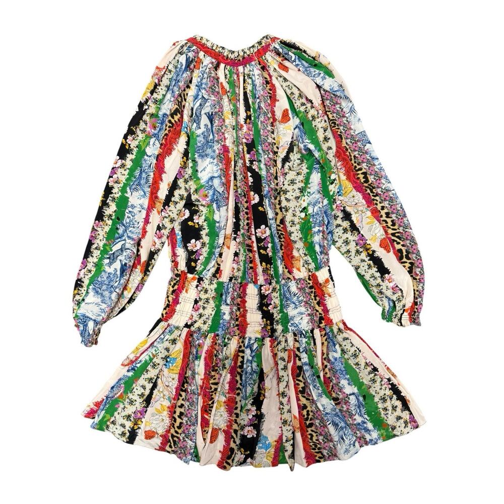 Zadig & Voltaire Rocade Mixed Print Silk Mini Dress Boho XS Rare Multicolor - Picture 9 of 12